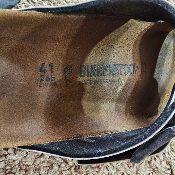 Birkenstock Arizona Sandals Womens 10 EU41 Pull Up Stone Leather 1003154 w Box - Picture 6 of 10